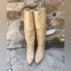 Vintage Dingo Slouch Leather Boots - Size 8.5